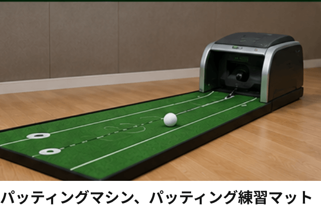 パッティングマシン、パッティング練習マット